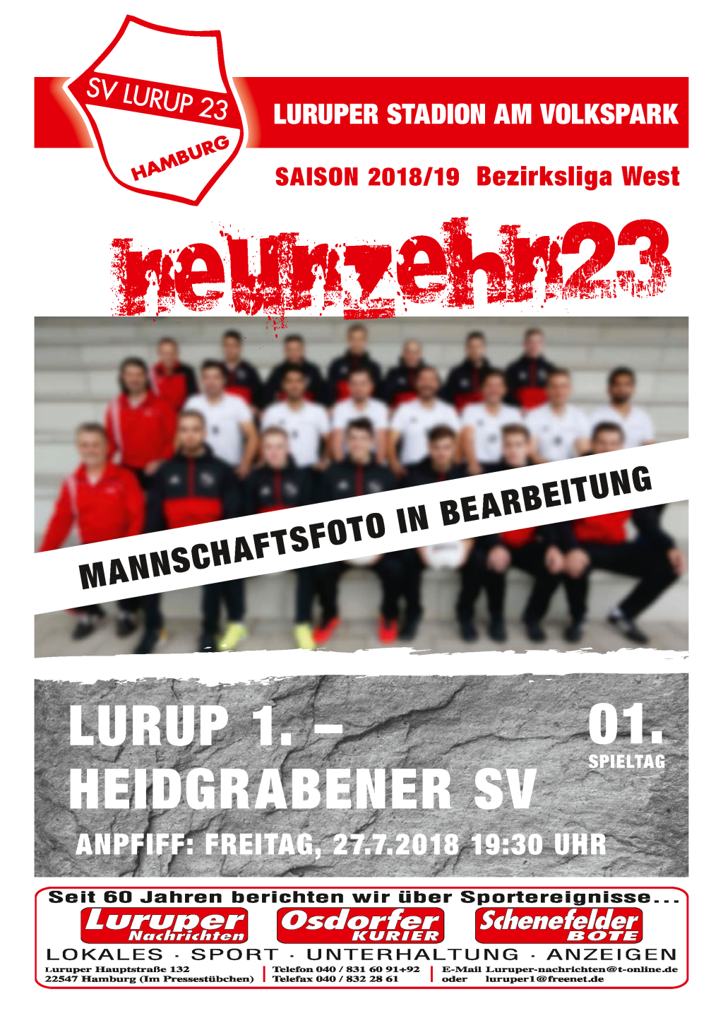 SV Lurup - Heidgrabener SV 27.Juli 2018 4:1