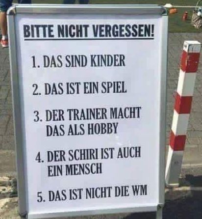 gesehen auf einem Sportplatz...